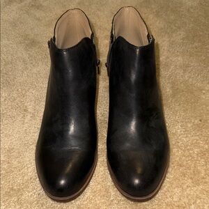 Black Leather Ankle Boots